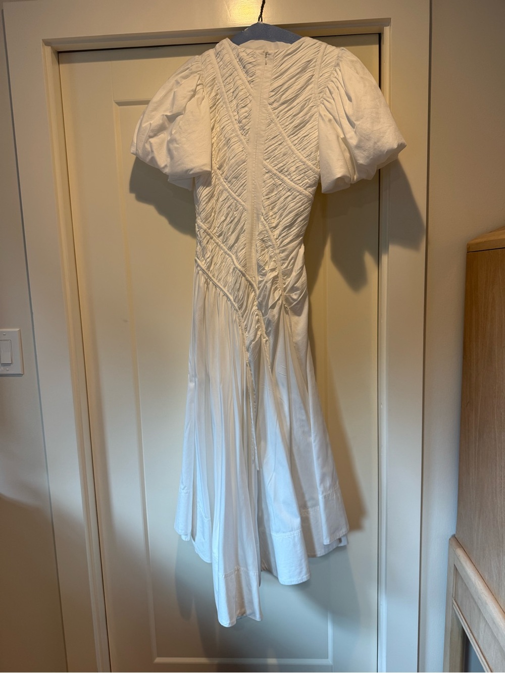 Aje White Puff-Sleeve Midi Dress - Picture 6 of 8